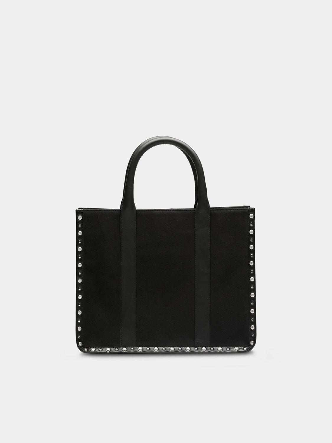 Studded canvas shopper