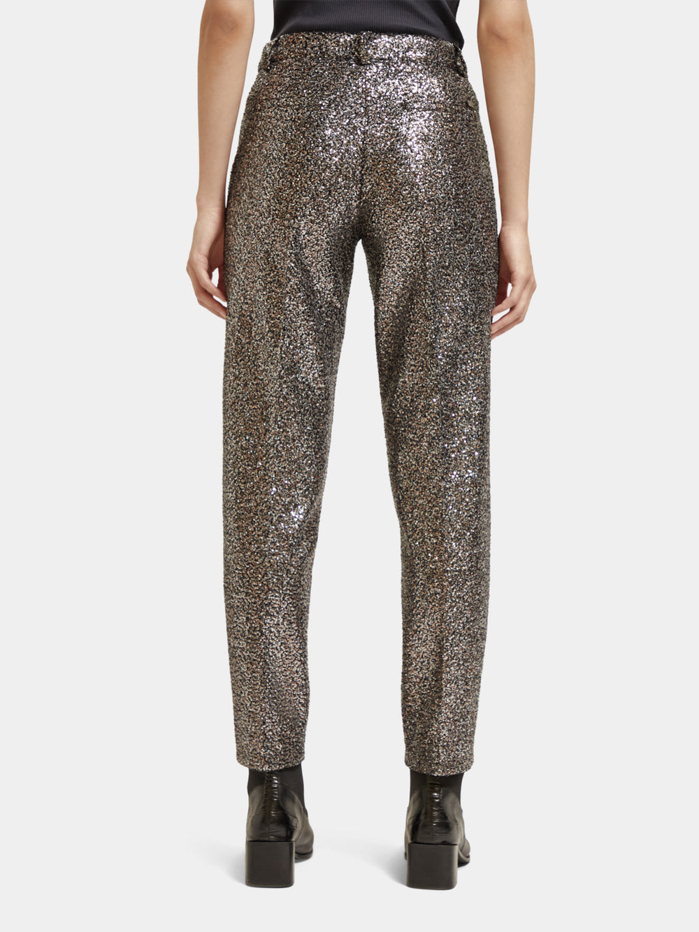 Lowry mid-rise pants in mixed sequins - Scotch & Soda NZ