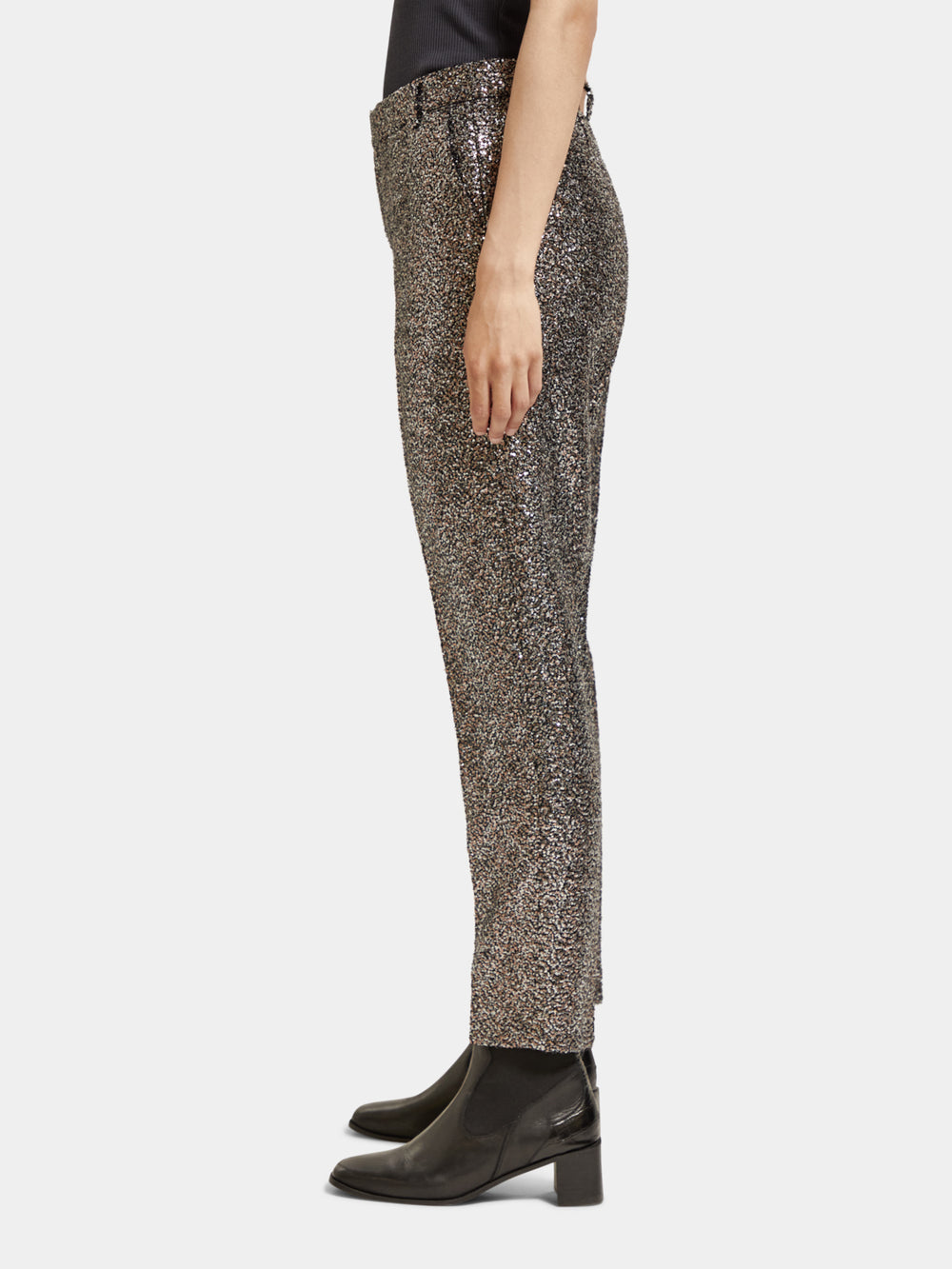 Lowry mid-rise pants in mixed sequins - Scotch & Soda NZ