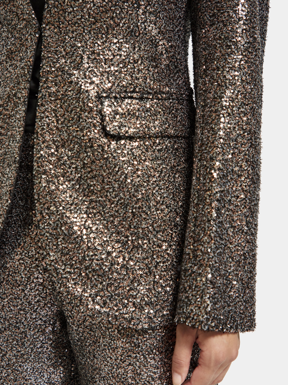 Blazer in mixed sequins - Scotch & Soda NZ