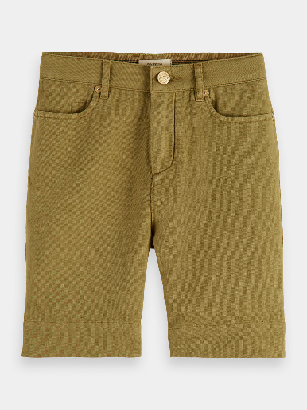 Garment-dyed linen blend shorts - Scotch & Soda NZ