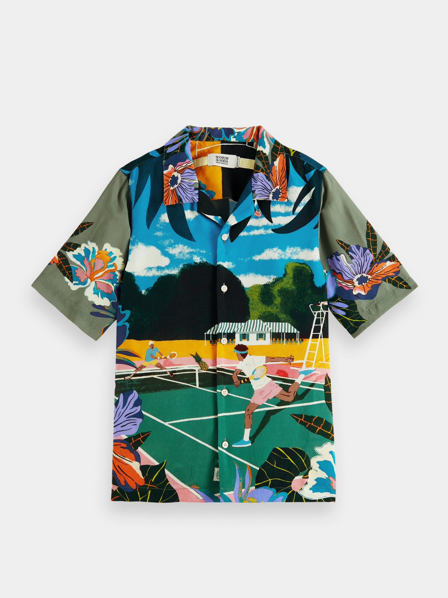 Relaxed-fit printed camp shirt – Scotch & Soda NZ