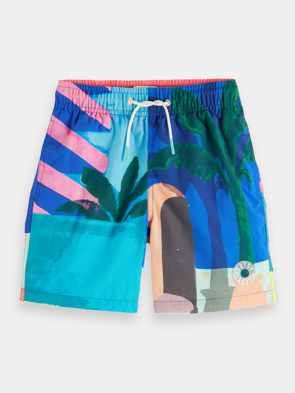 Midi-length artwork swim shorts - Scotch & Soda NZ