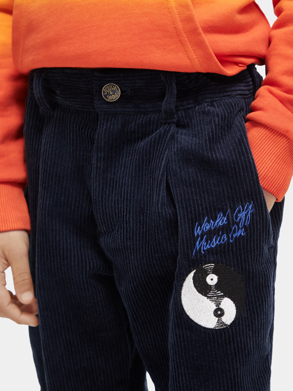 Kids - Loose tapered-fit corduroy pants - Scotch & Soda NZ