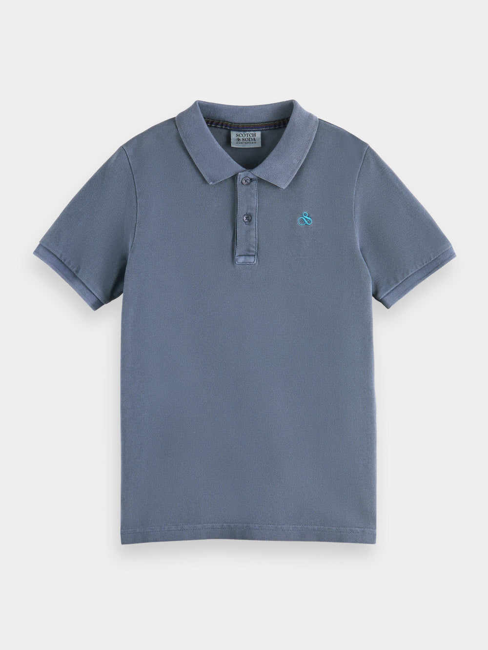 Kids - Garment-dyed pique polo shirt - Scotch & Soda NZ