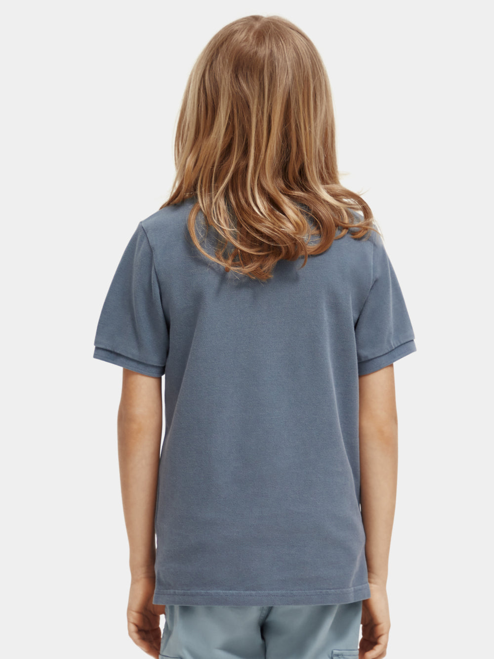 Kids - Garment-dyed pique polo shirt - Scotch & Soda NZ