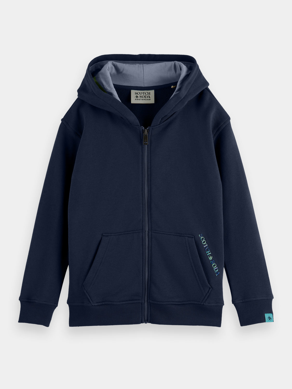 Kids - Relaxed fit zip-through hoodie - Scotch & Soda NZ