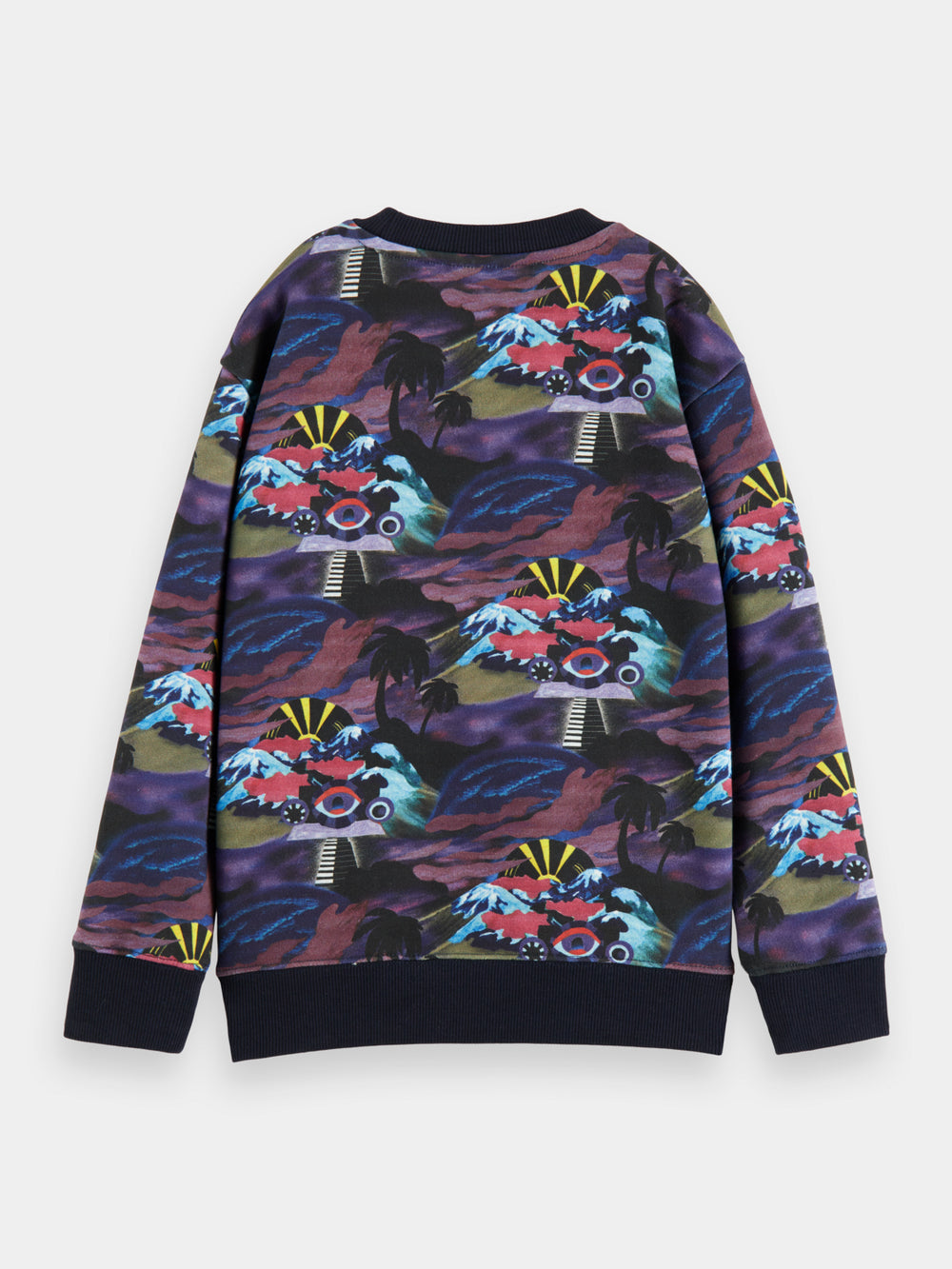 Kids - Relaxed-fit all-over printed sweatshirt - Scotch & Soda NZ