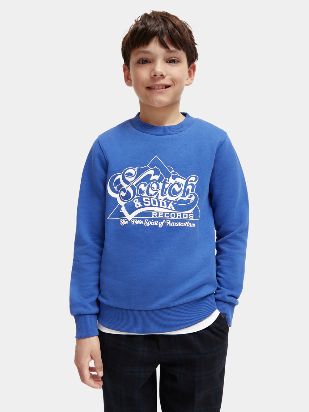 Kids - Regular-fit crewneck artwork sweatshirt - Scotch & Soda NZ