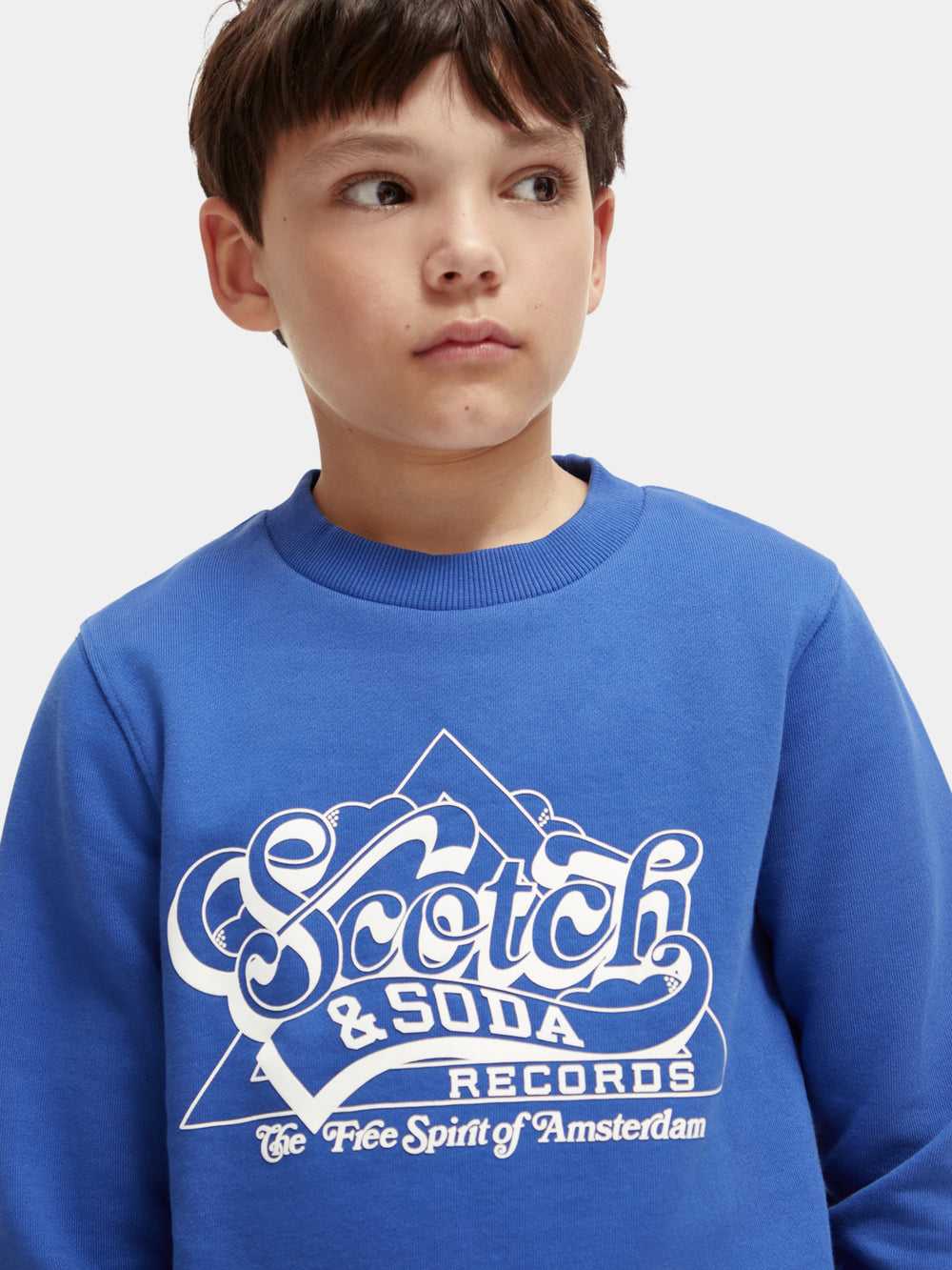 Kids - Regular-fit crewneck artwork sweatshirt - Scotch & Soda NZ