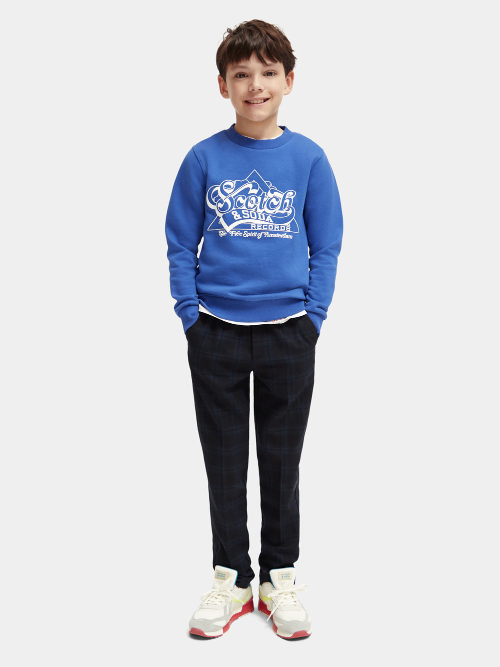 Kids - Regular-fit crewneck artwork sweatshirt - Scotch & Soda NZ