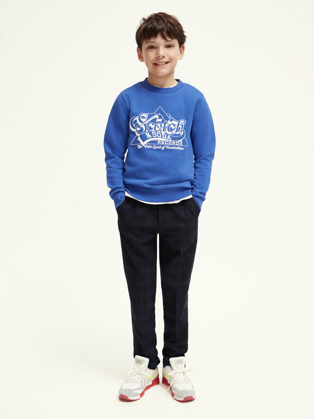 Kids - Regular-fit crewneck artwork sweatshirt - Scotch & Soda NZ