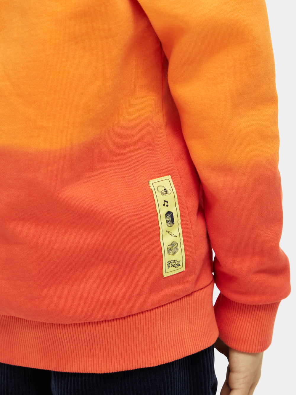 Kids - Relaxed-fit dip-dyed hoodie - Scotch & Soda NZ