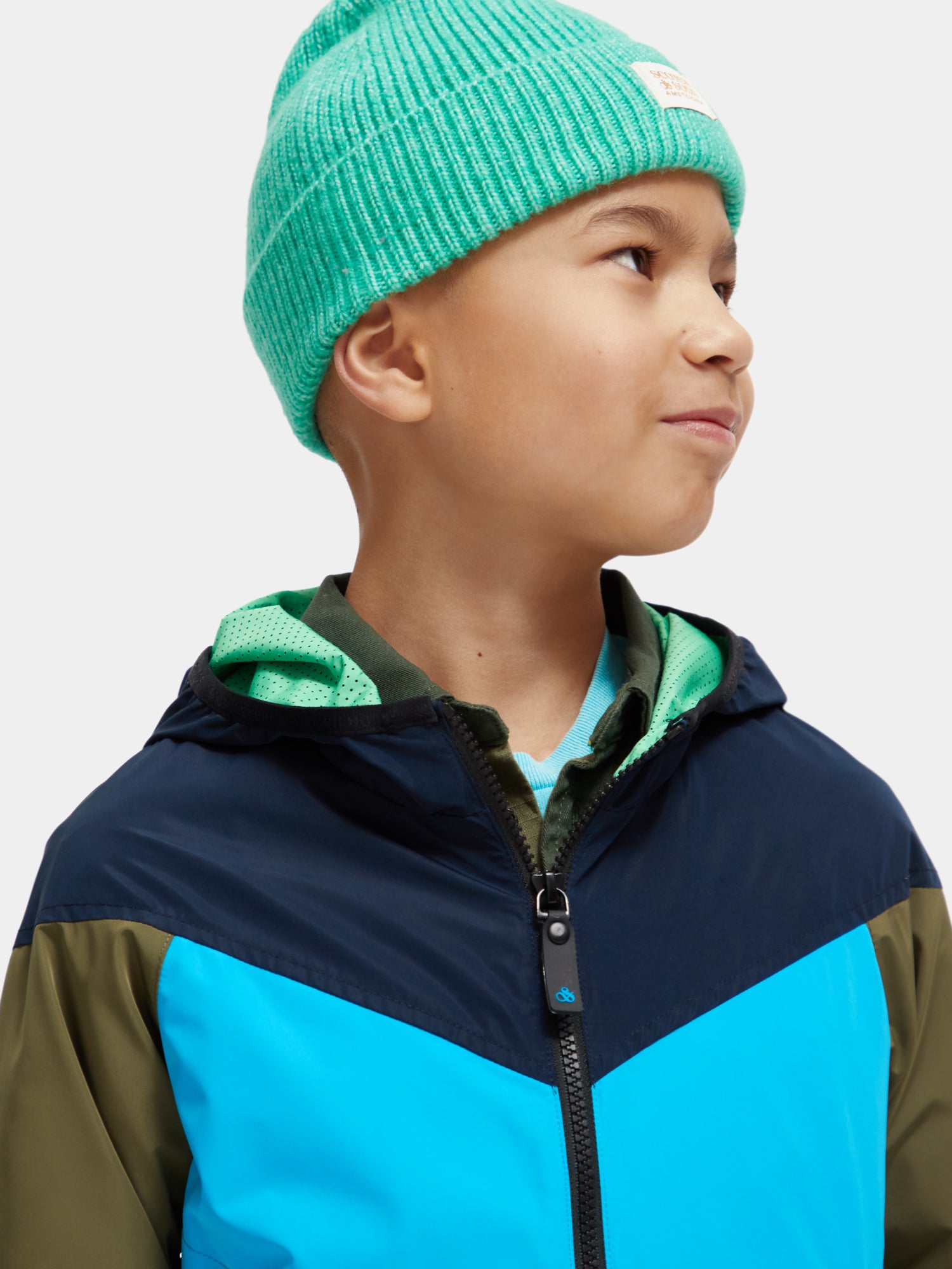Water-repellent colourblock lightweight jacket - Scotch & Soda NZ