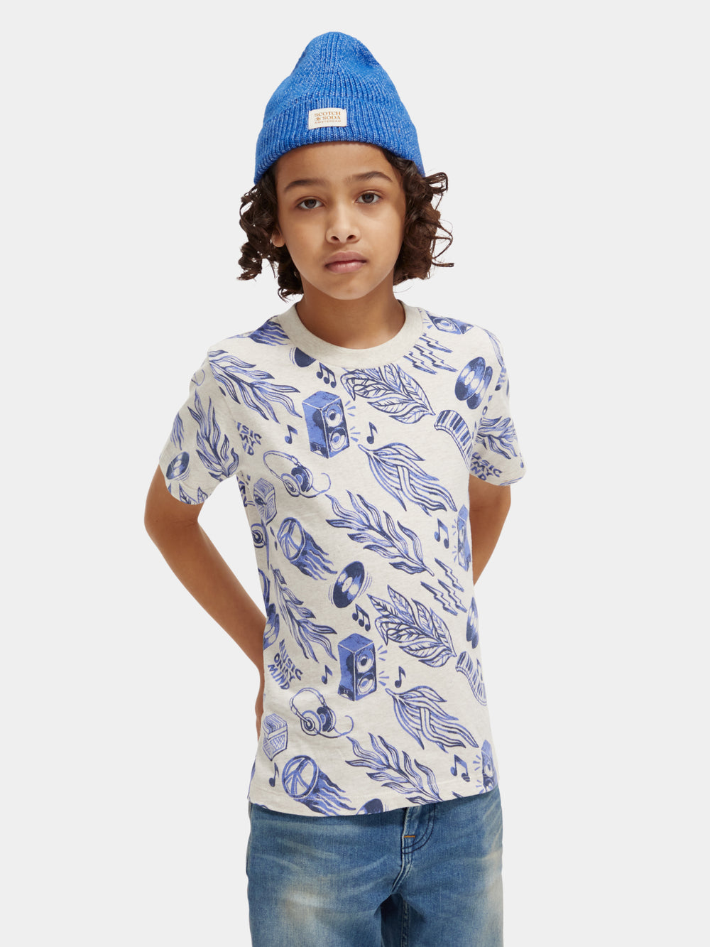 Regular-fit printed t-shirt - Scotch & Soda NZ