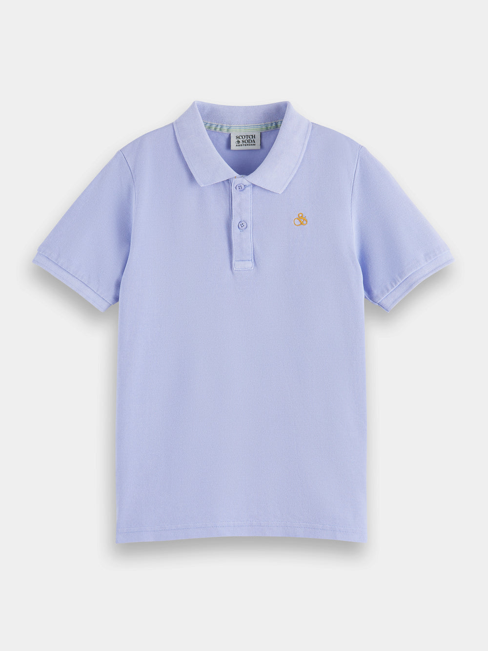 Garment-dyed short sleeved pique polo shirt - Scotch & Soda NZ