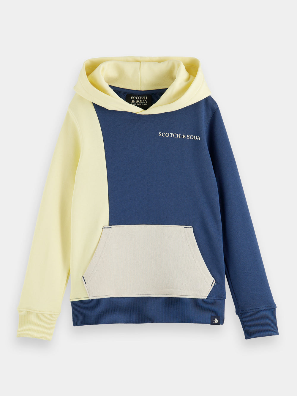 Regular-fit colourblock hoodie - Scotch & Soda NZ