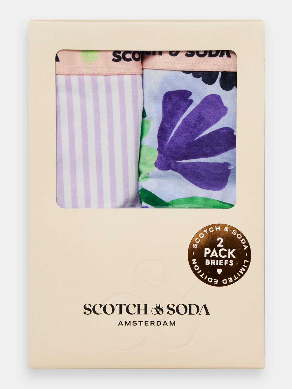 2-Pack printed briefs - Scotch & Soda NZ