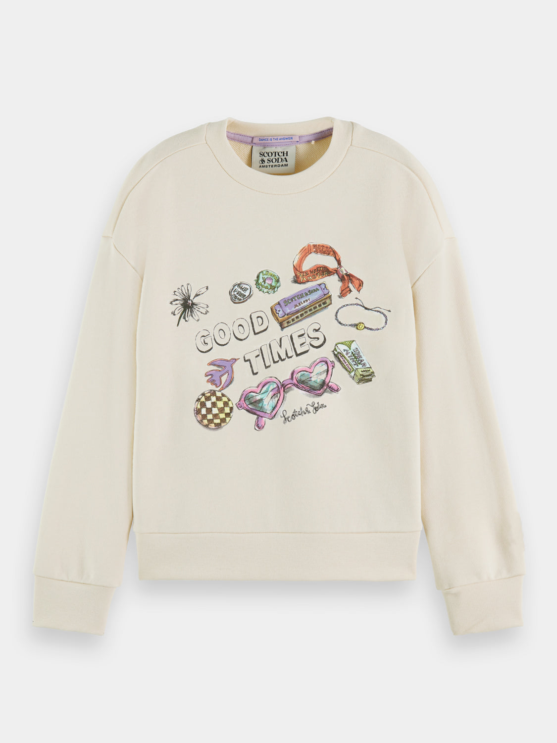 Kids - Loose-fit artwork sweatshirt - Scotch & Soda NZ