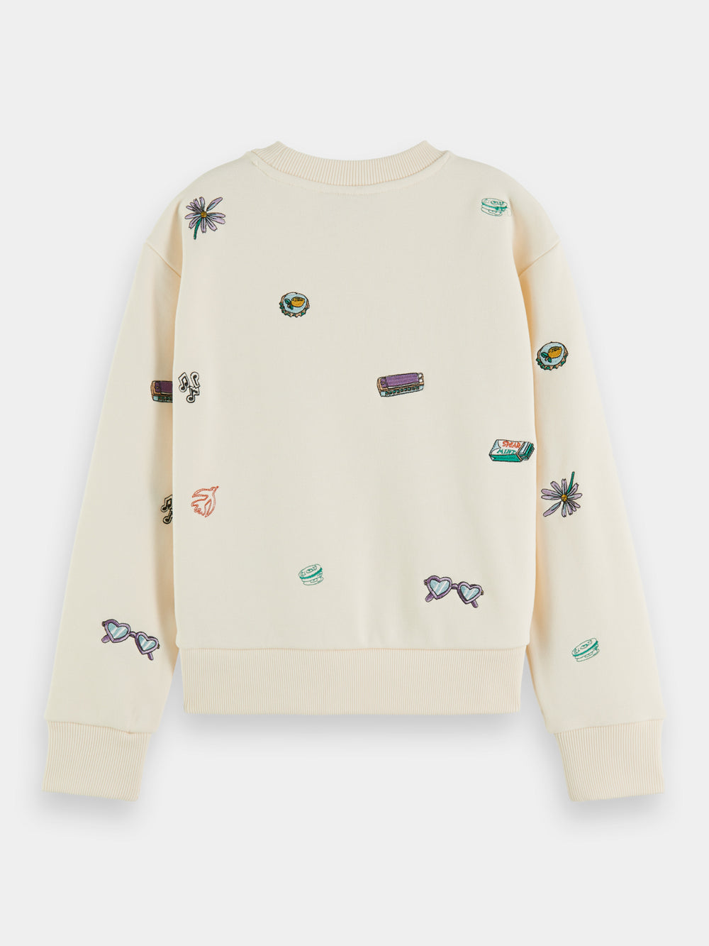 Kids - All-over embroidered sweatshirt - Scotch & Soda NZ