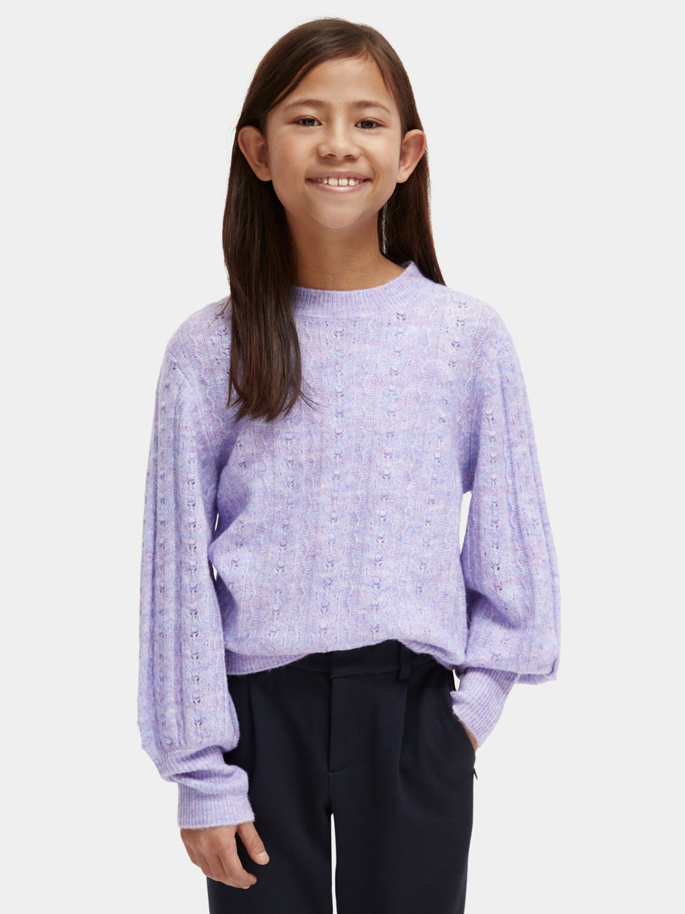 Kids - Knitted structured pullover - Scotch & Soda NZ