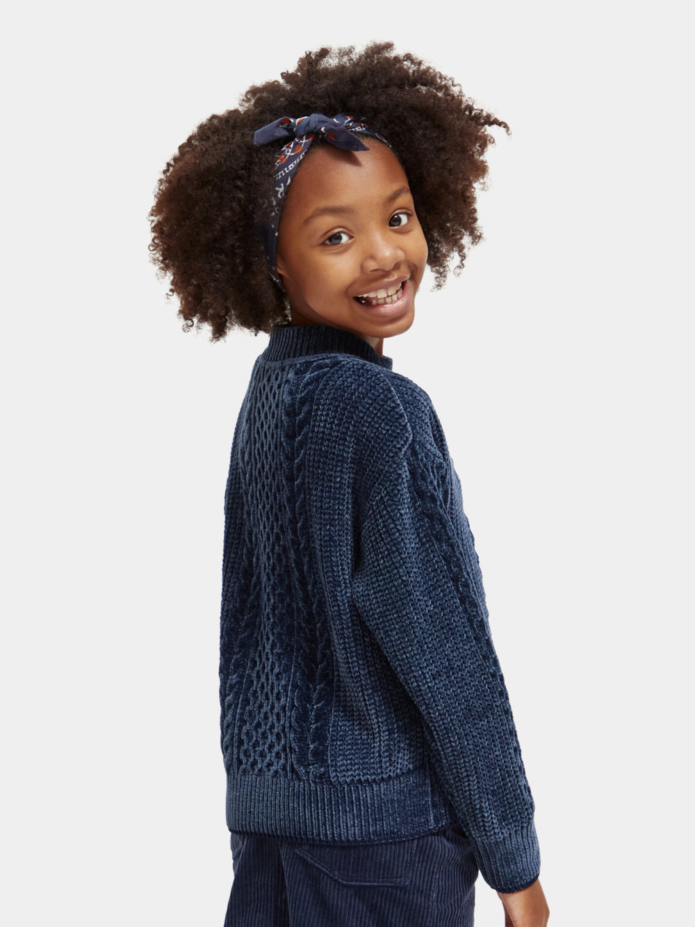 Kids - Chenille cable knit pullover - Scotch & Soda NZ