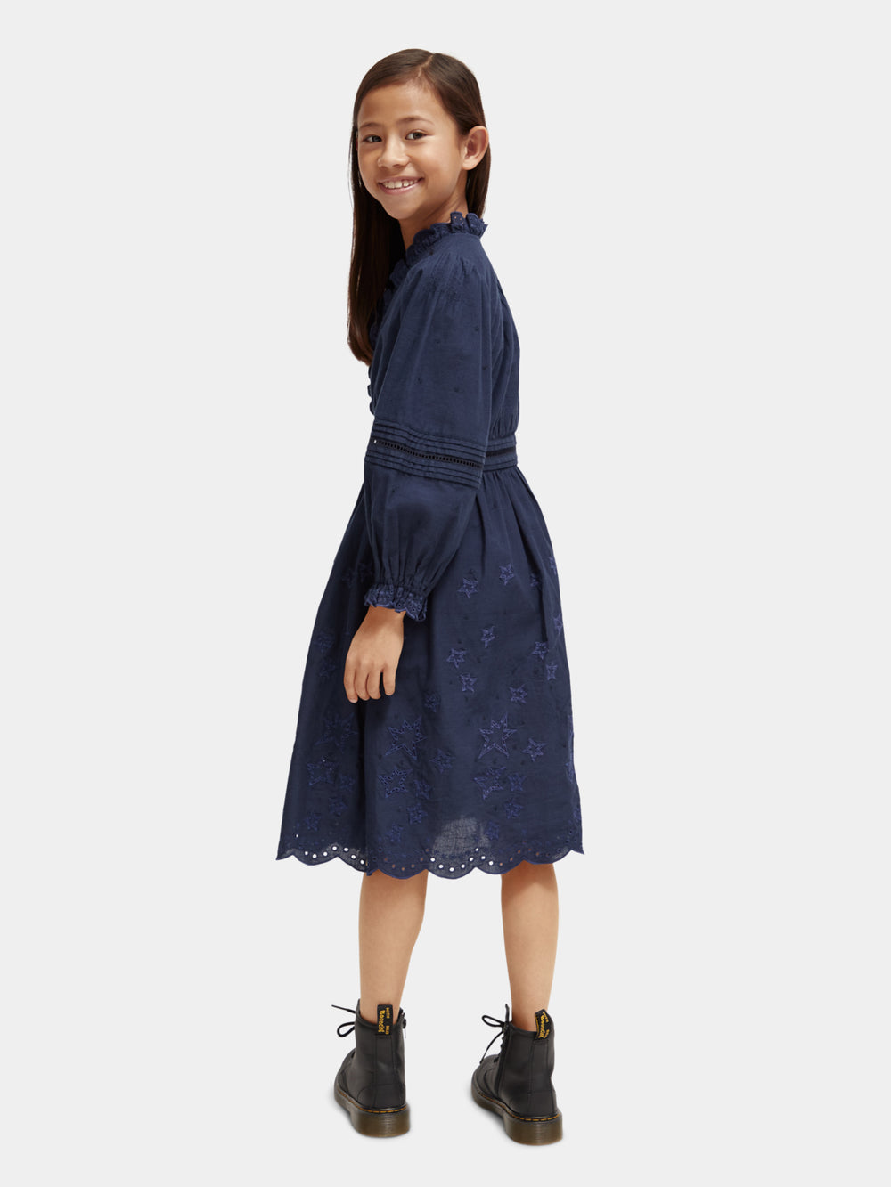 Kids - Broderie anglaise star dress - Scotch & Soda NZ