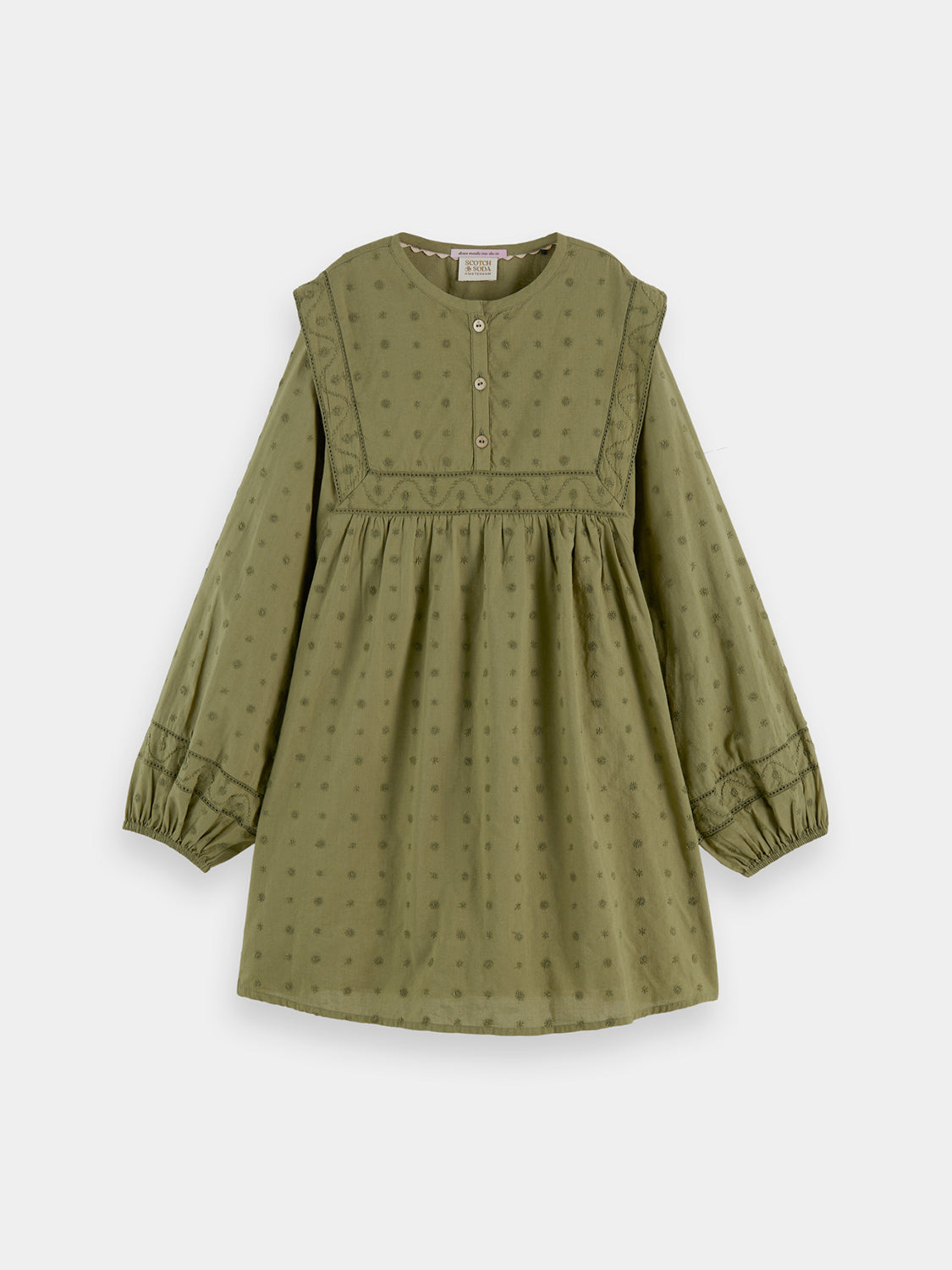Kids - Broderie anglaise panel dress