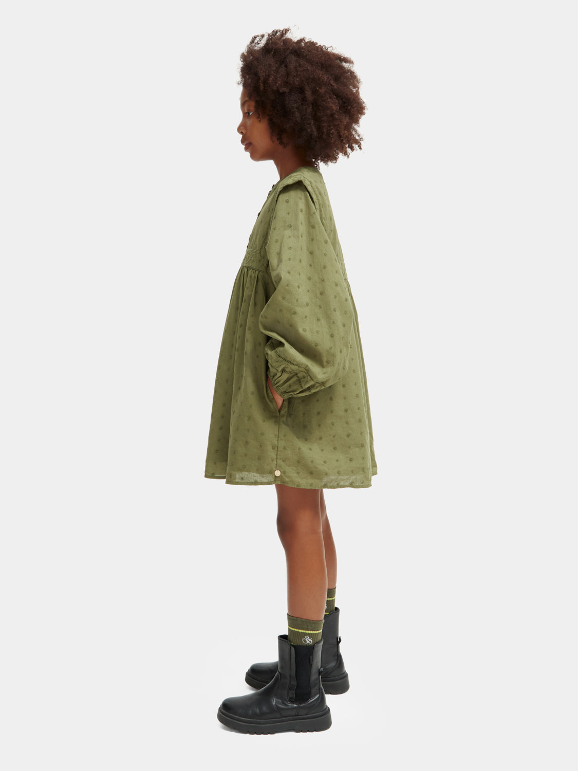 Kids - Broderie anglaise panel dress - Scotch & Soda NZ