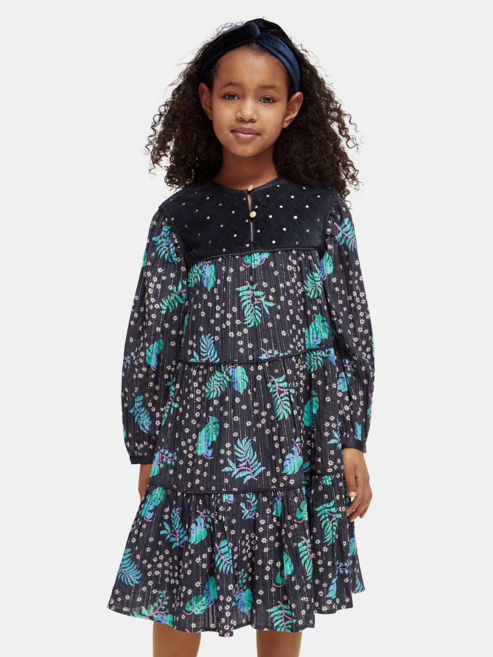 Kids - All-over printed velvet detail - Scotch & Soda NZ