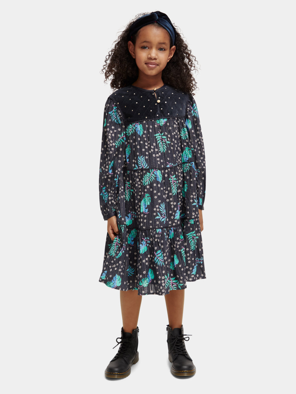 Kids - All-over printed velvet detail - Scotch & Soda NZ