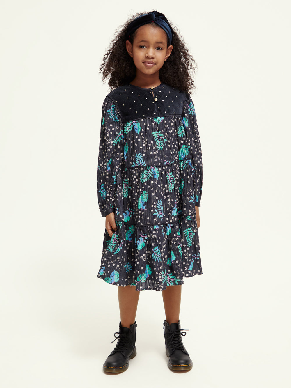 Kids - All-over printed velvet detail - Scotch & Soda NZ