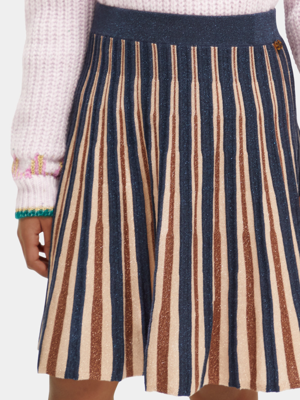 Kids - Pleated knitted glitter midi skirt - Scotch & Soda NZ