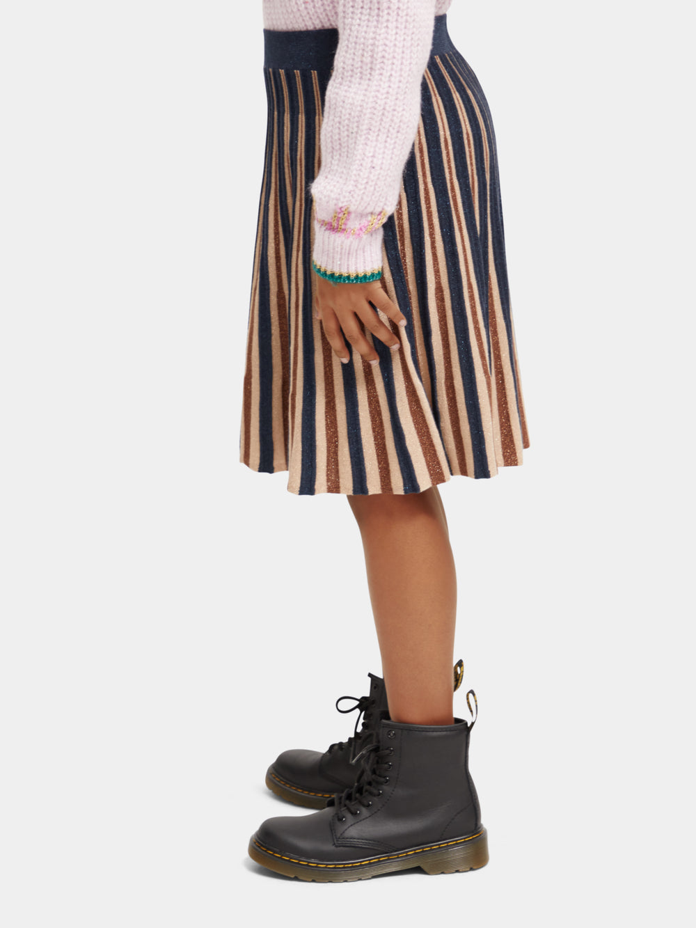 Kids - Pleated knitted glitter midi skirt - Scotch & Soda NZ