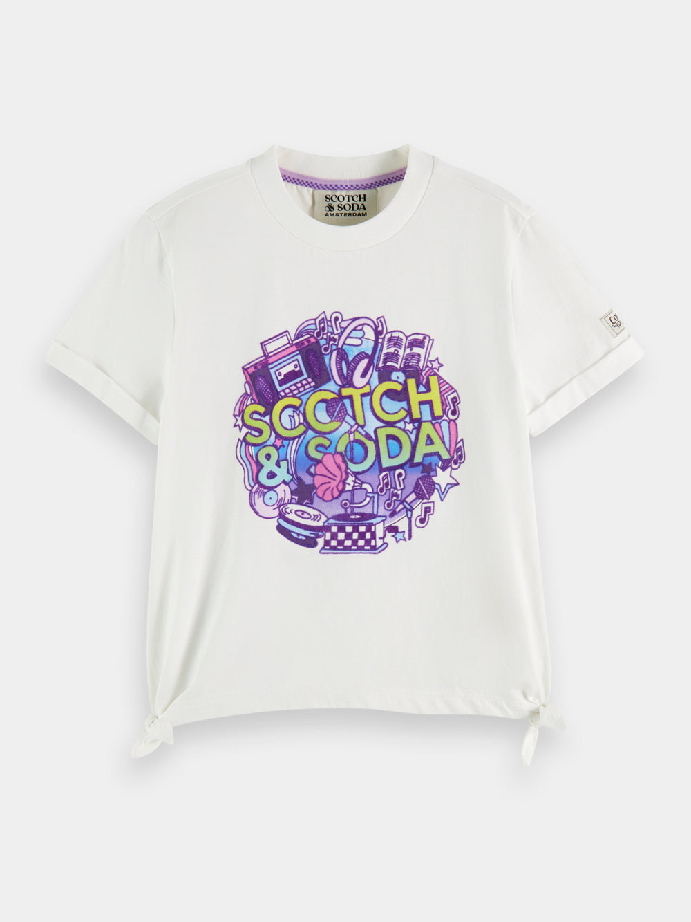 Kids - Relaxed-fit logo artwork t-shirt - Scotch & Soda NZ