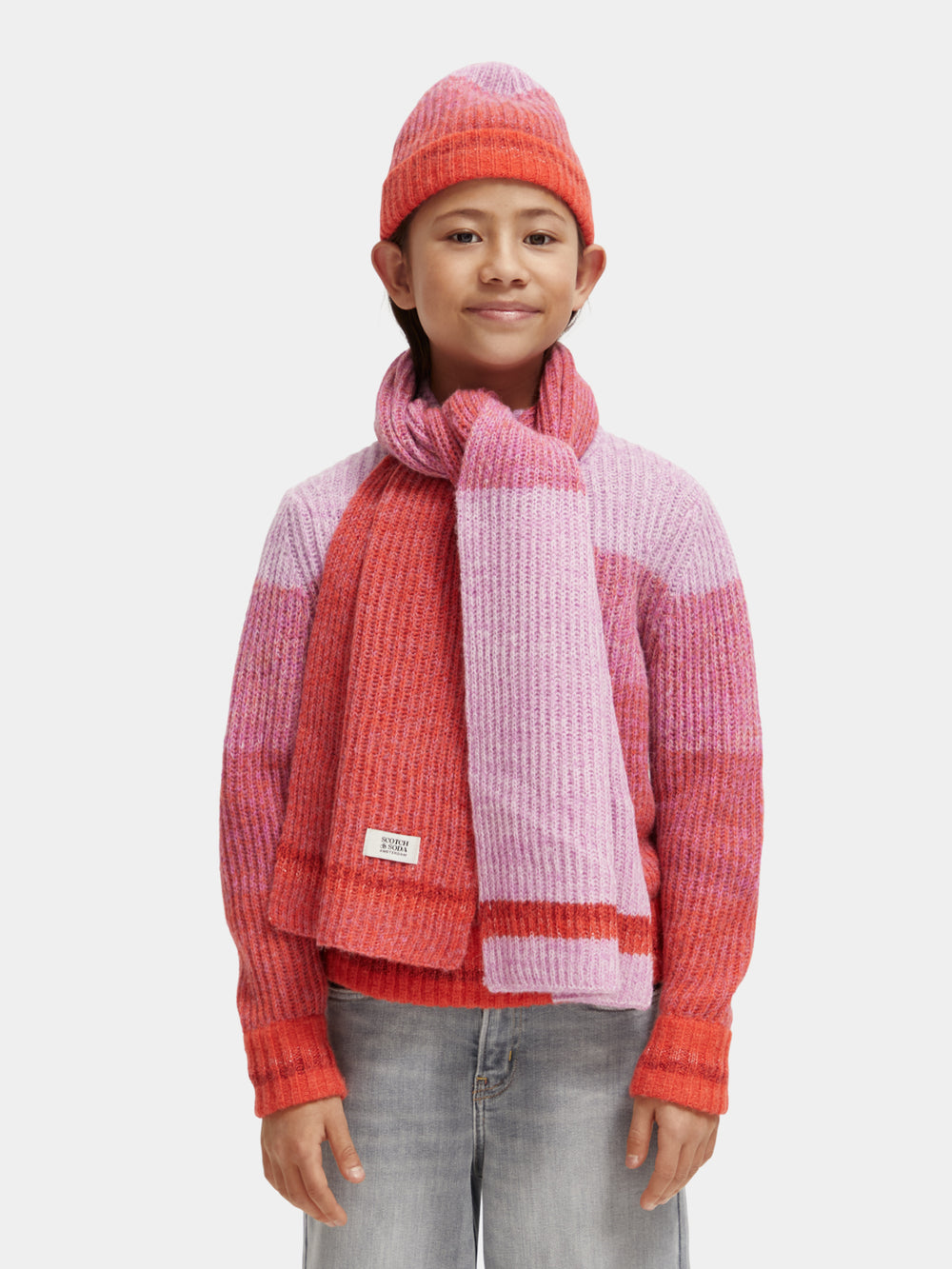 Kids - Knitted gradient scarf - Scotch & Soda NZ