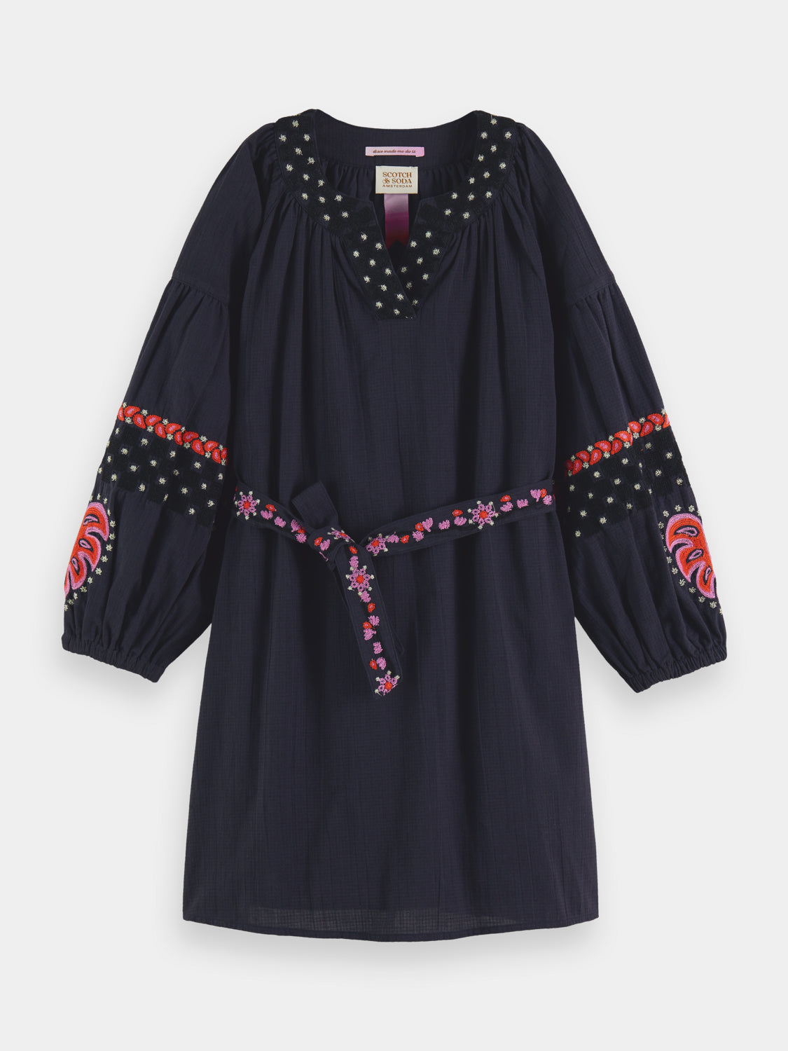 Kids - Embroidered cotton dress - Scotch & Soda NZ