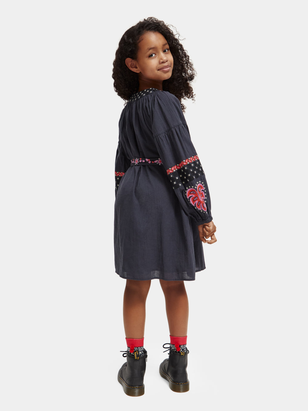 Kids - Embroidered cotton dress - Scotch & Soda NZ