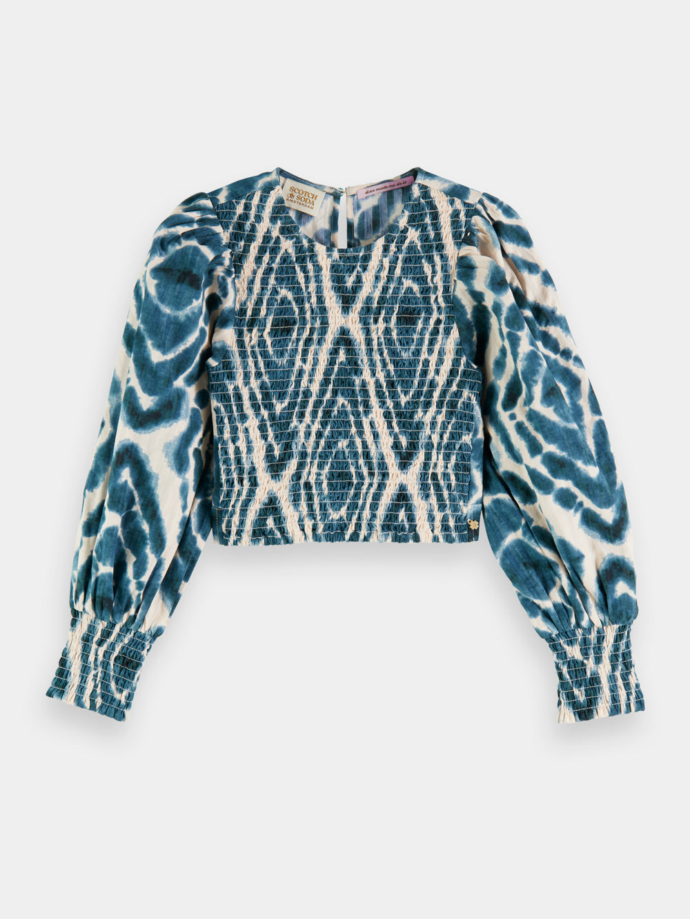 Kids - All-over printed long-sleeved top - Scotch & Soda NZ