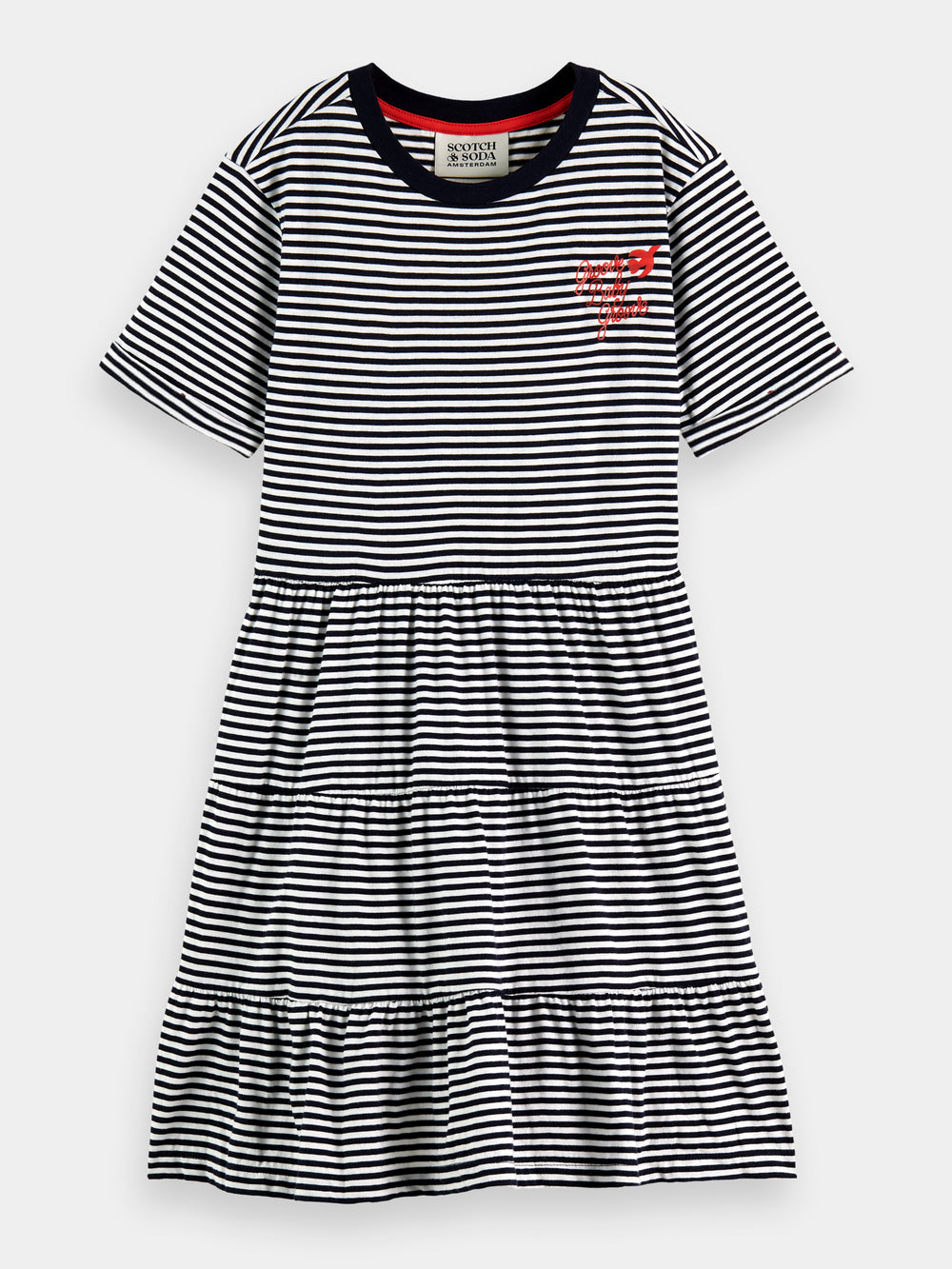 Tiered striped mini dress - Scotch & Soda NZ