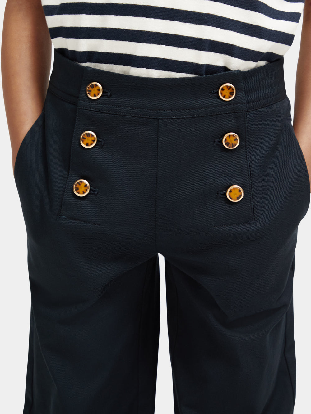 High-rise wide-leg sailor pants - Scotch & Soda NZ