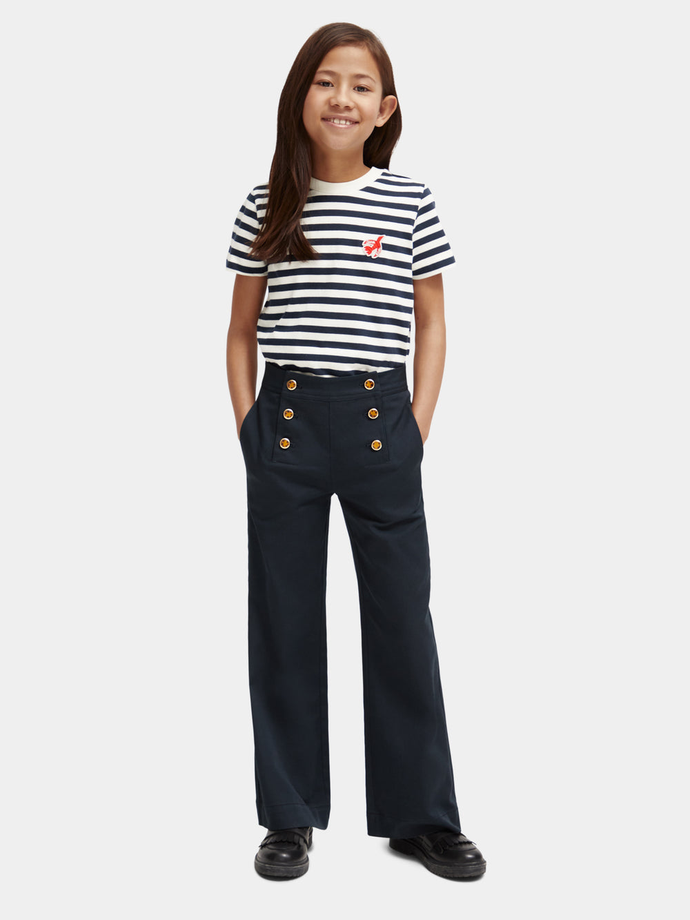 High-rise wide-leg sailor pants - Scotch & Soda NZ