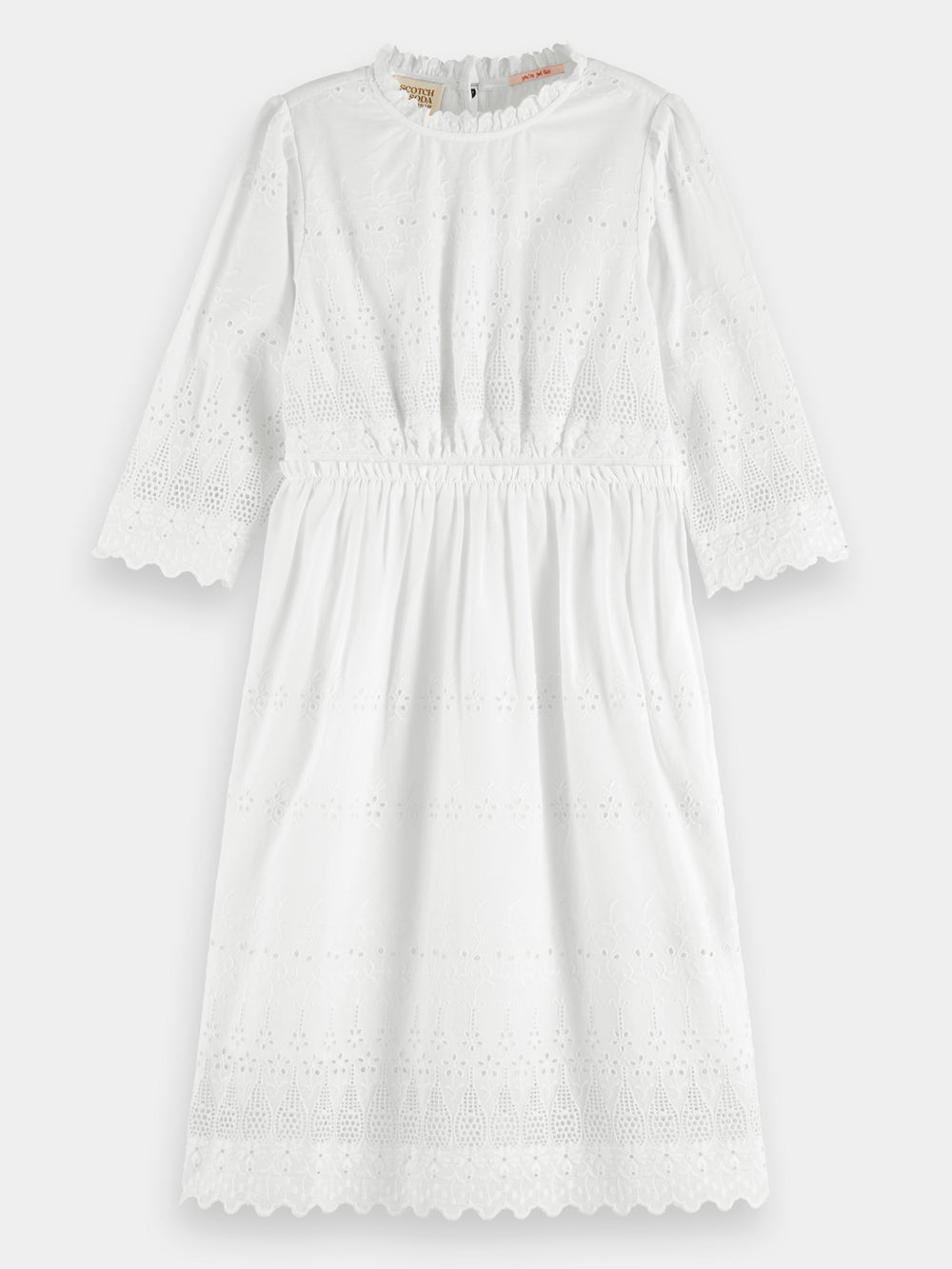 Broderie anglaise midi dress - Scotch & Soda NZ