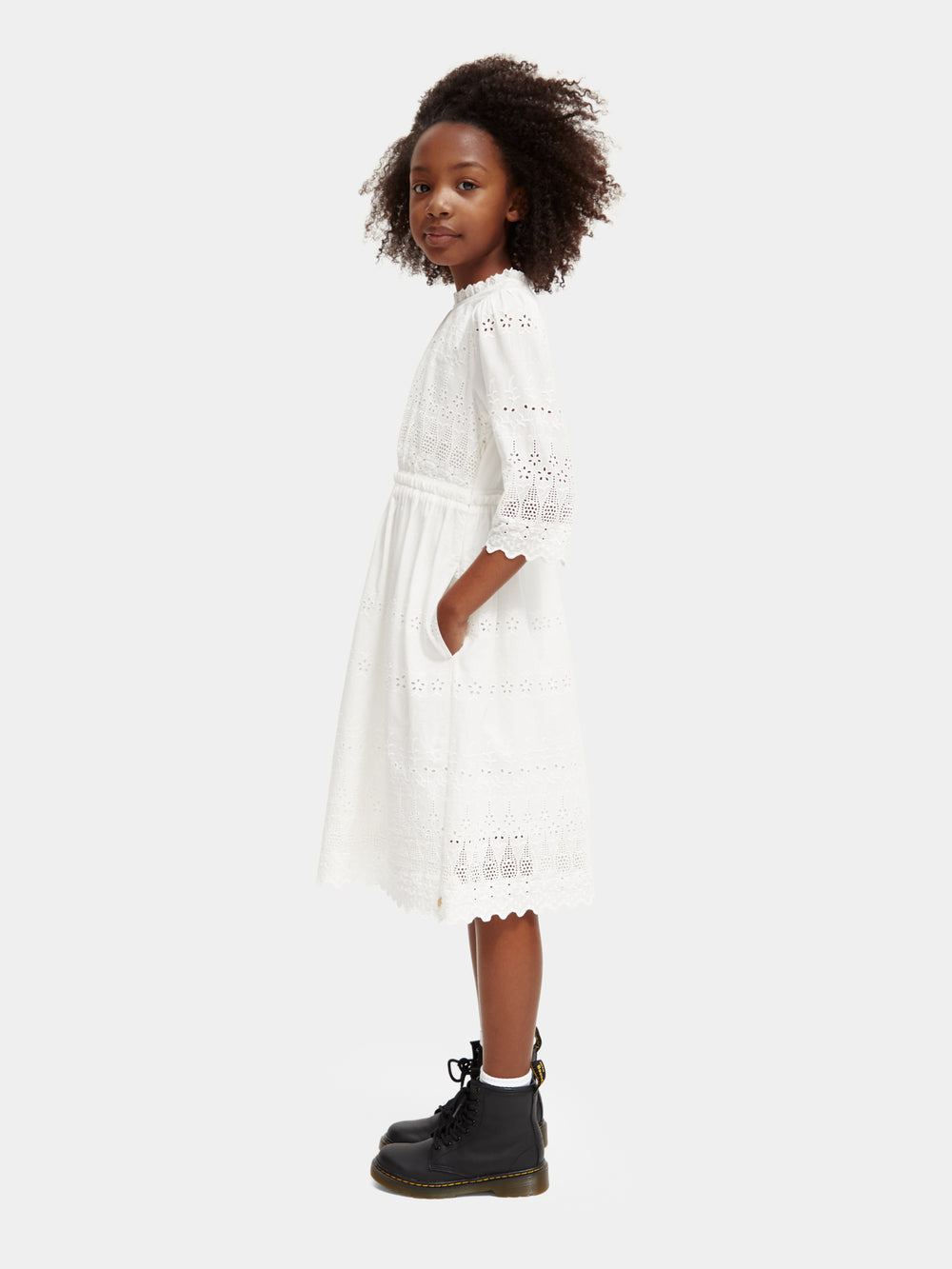 Broderie anglaise midi dress - Scotch & Soda NZ