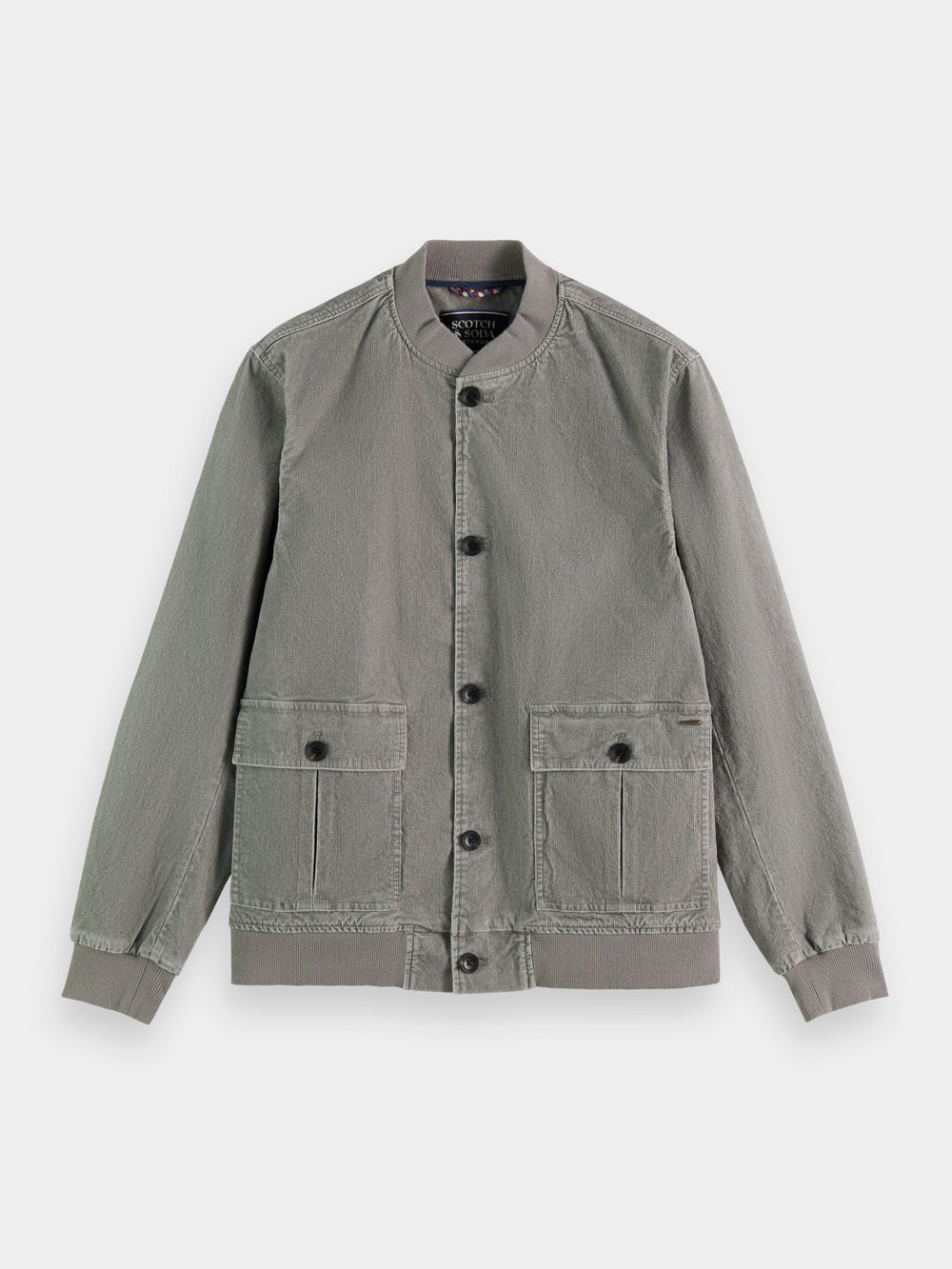 Washed corduroy bomber jacket