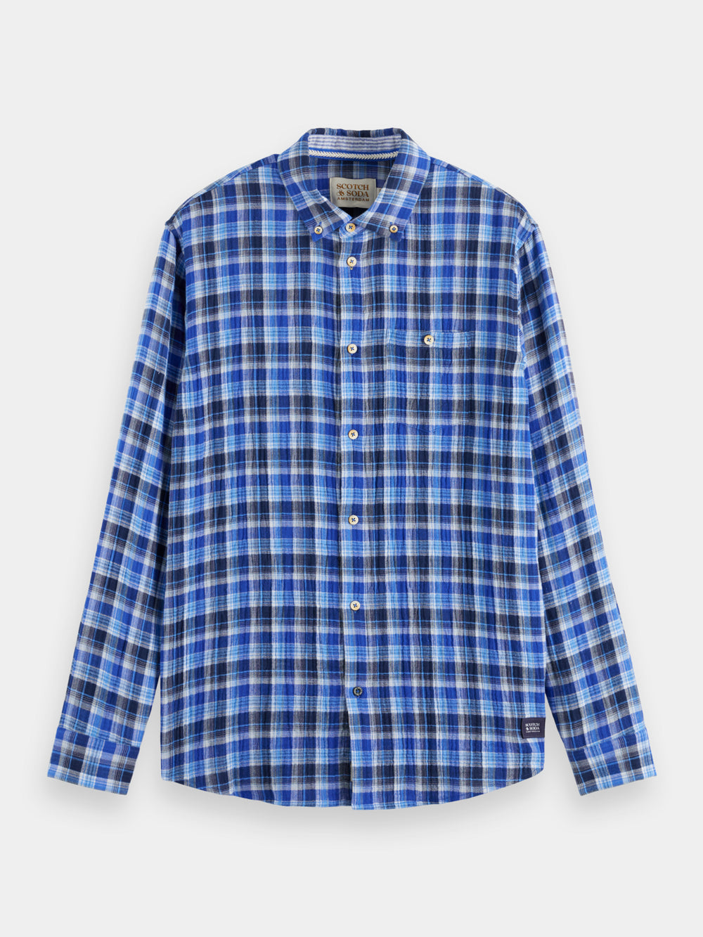 Double-faced check shirt