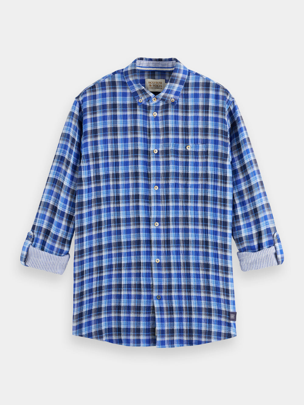 Double-faced check shirt