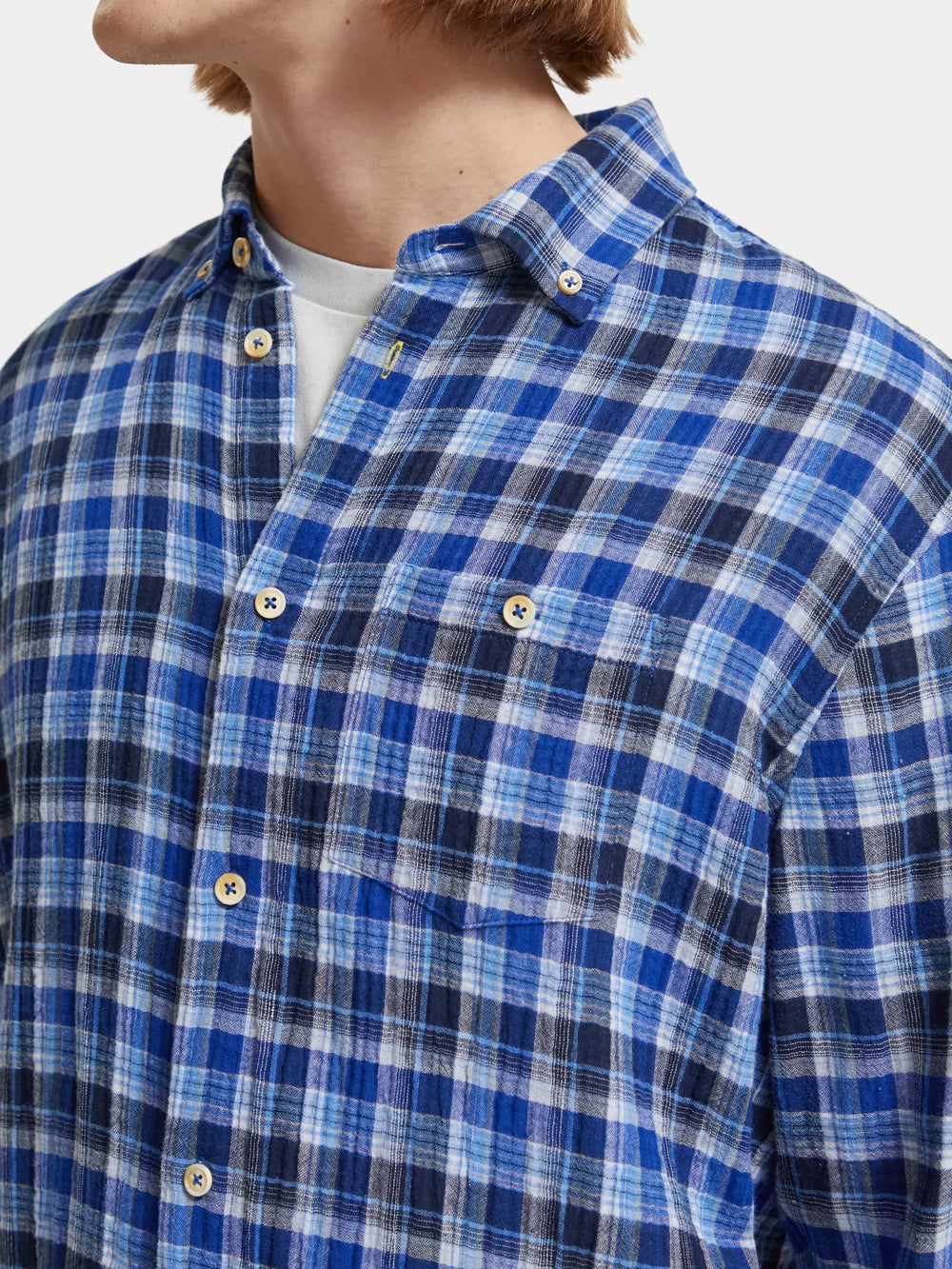 Double-faced check shirt