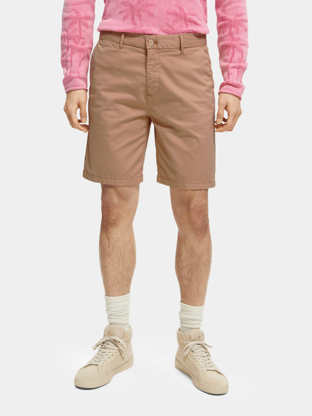 Stuart garment-dyed twill shorts