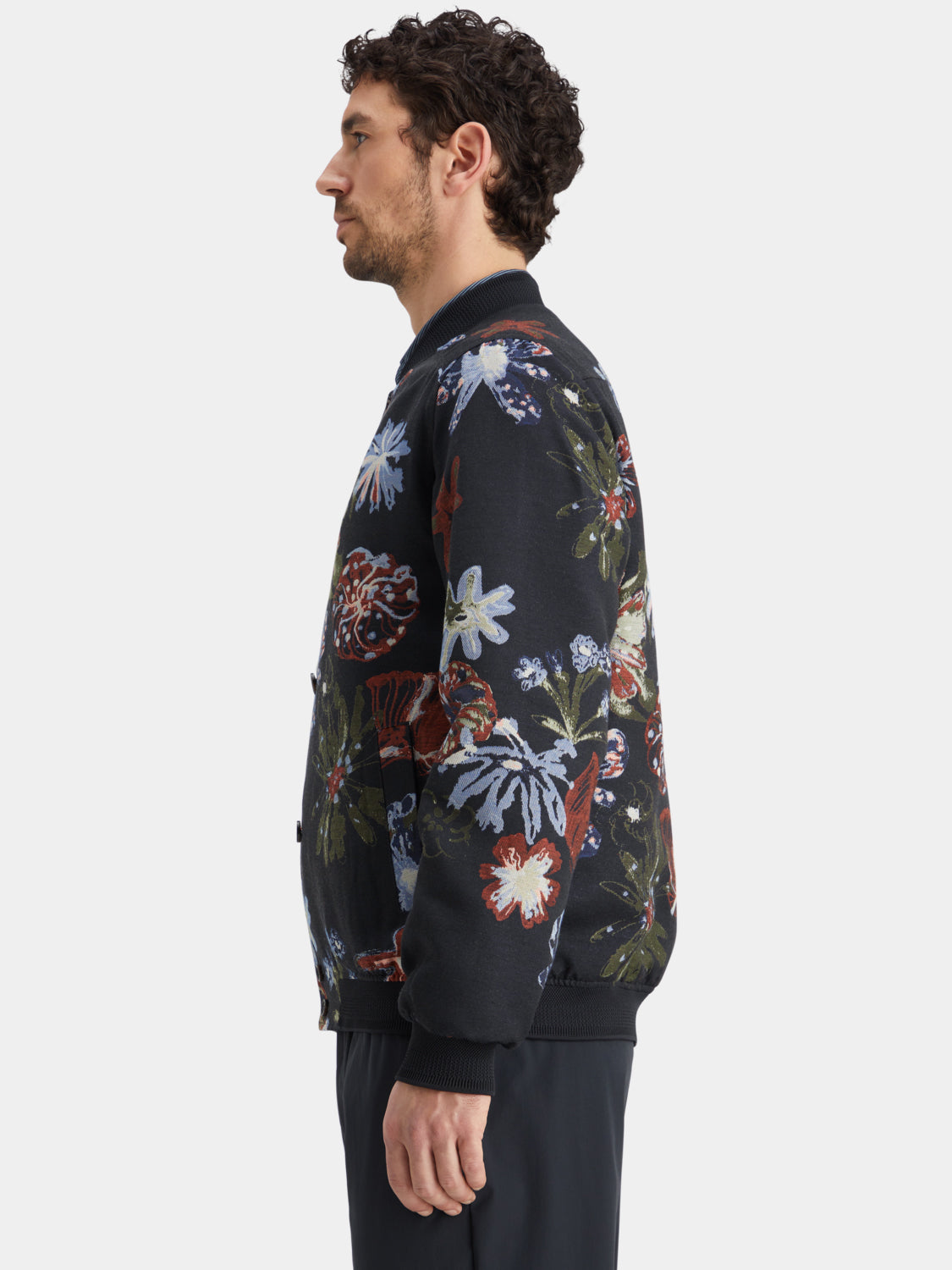 Jacquard bomber jacket - Scotch & Soda NZ